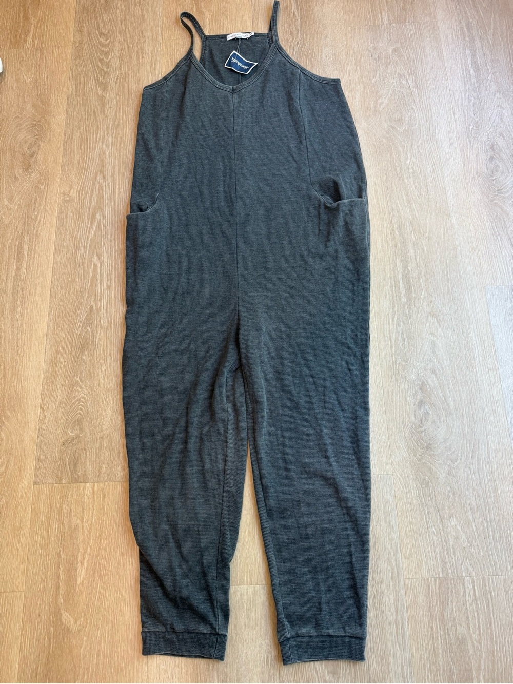 Sincerely Jules Dark Gray Relaxed Jumpsuit Romper
